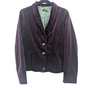 Loft Women's Purple Velvet Blazer